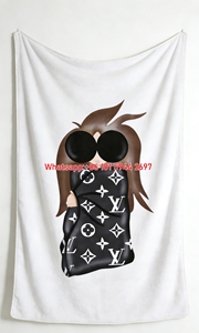 LV Monogram Fashion Girl Blanket Chic LV Girl Throw 142